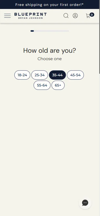 Blueprint — Protocol quiz (11 screens, Okendo) (screen 1)