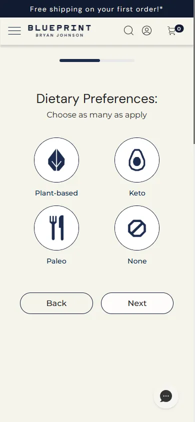 Blueprint — Protocol quiz (11 screens, Okendo) (screen 7)