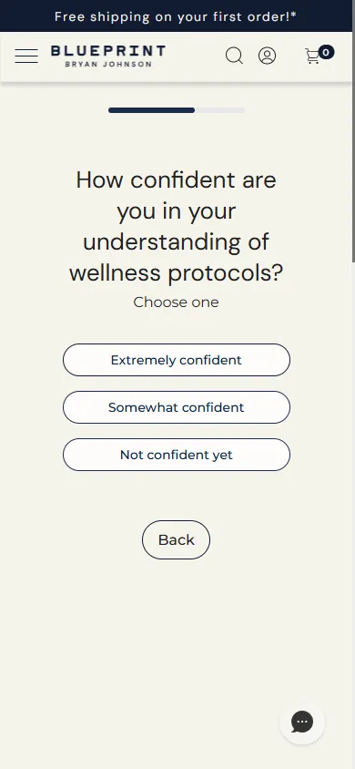 Blueprint — Protocol quiz (11 screens, Okendo) (screen 8)