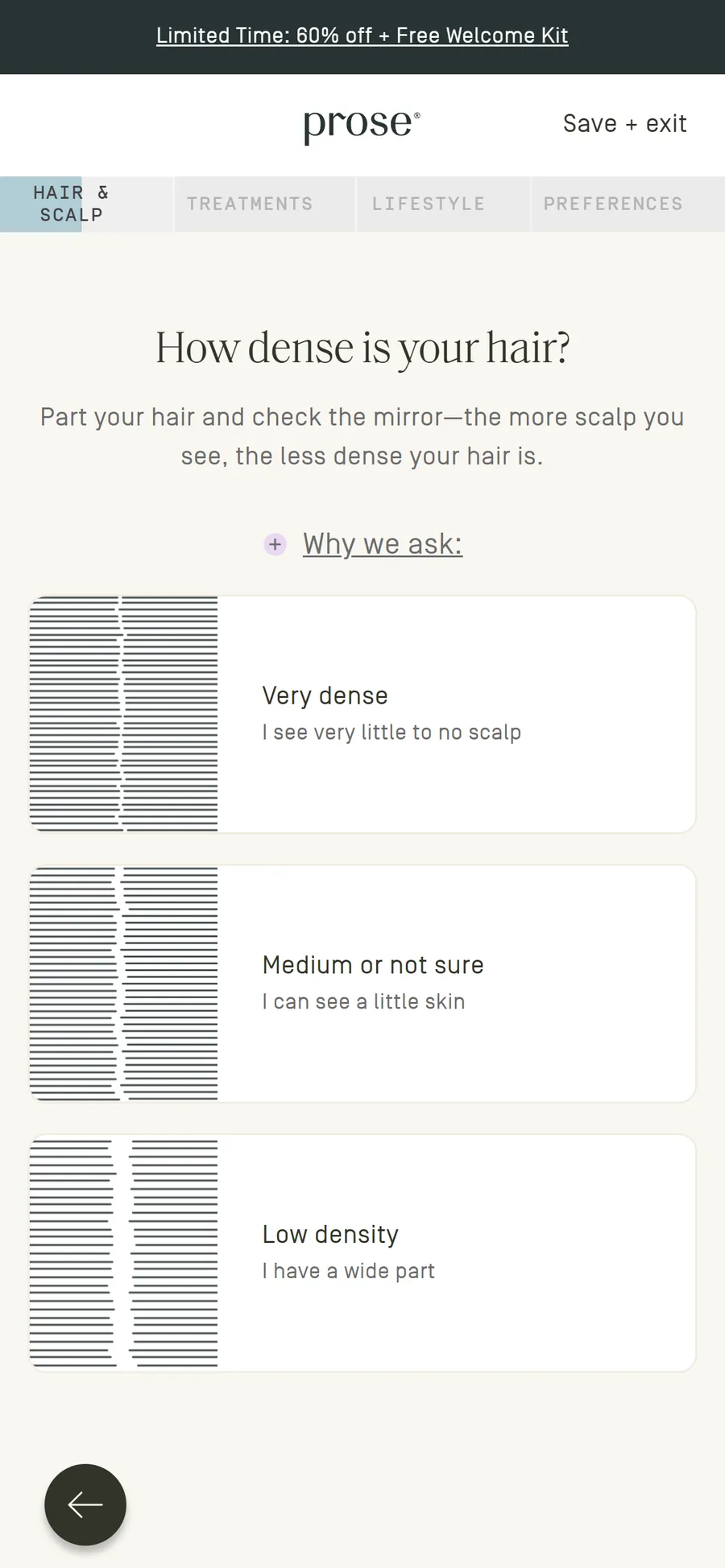 Prose — The consultation, Hair & Scalp to Lifestyle (33 screens) (screen 7)