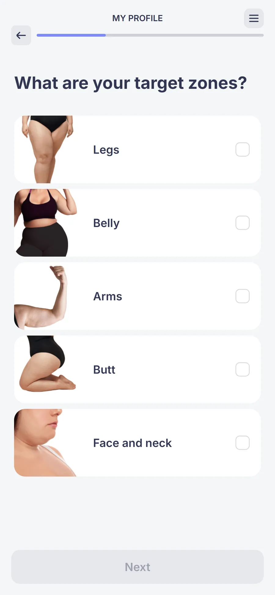 Simple — 73-screen survey before the email (screen 11)