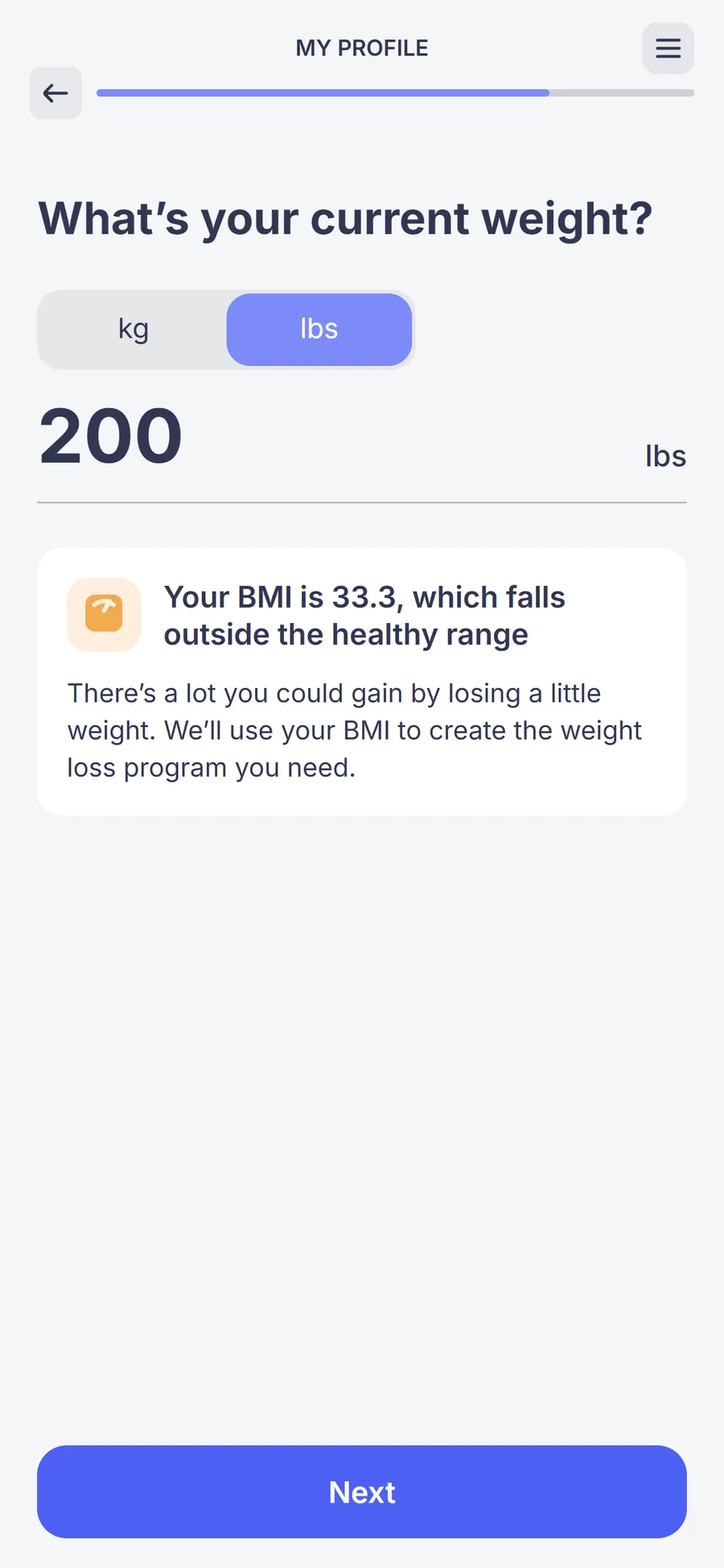 Simple — 73-screen survey before the email (screen 20)