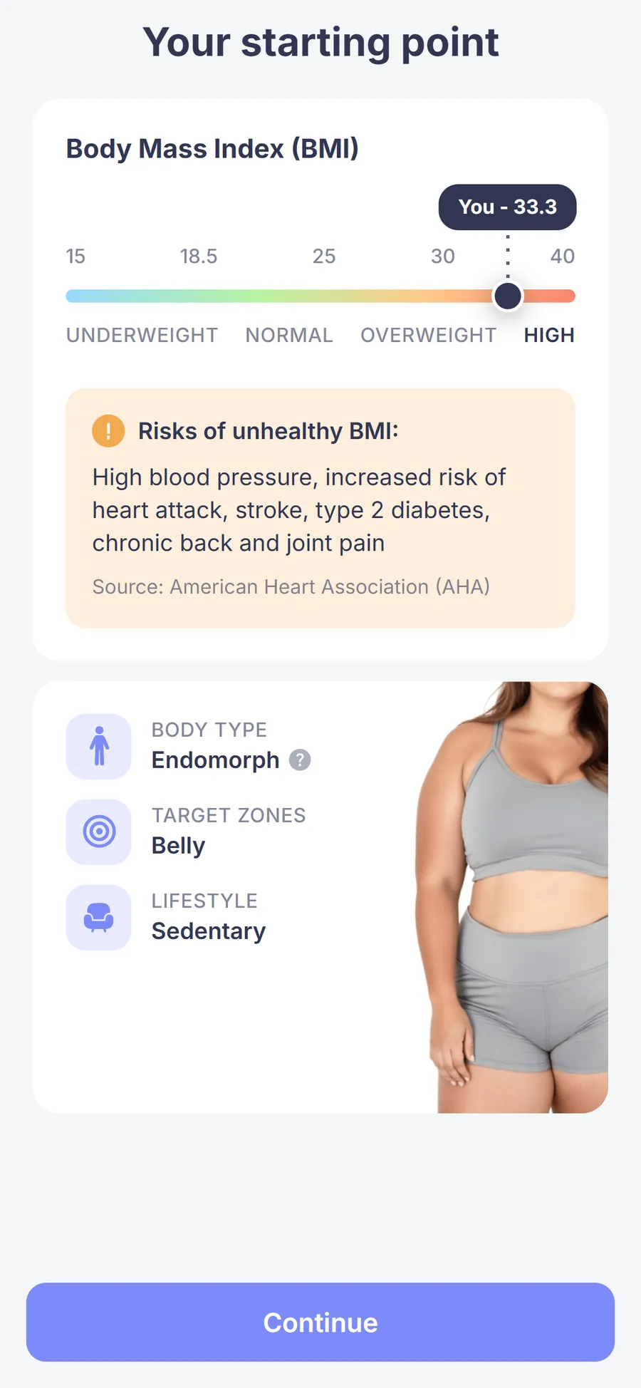 Simple — Diagnoses inside the survey (screen 1)