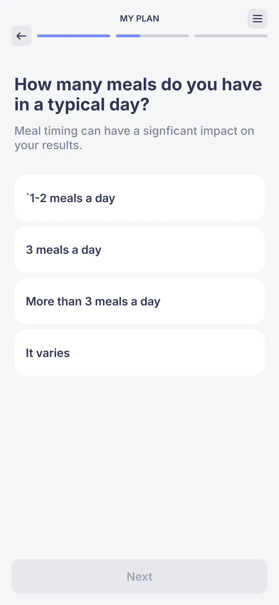 Simple — 73-screen survey before the email (screen 28)