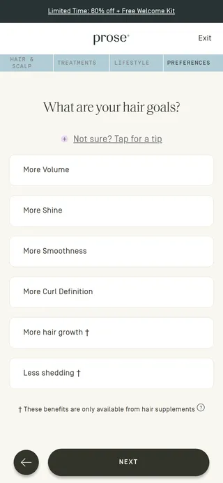 Prose — Preferences (4 screens)