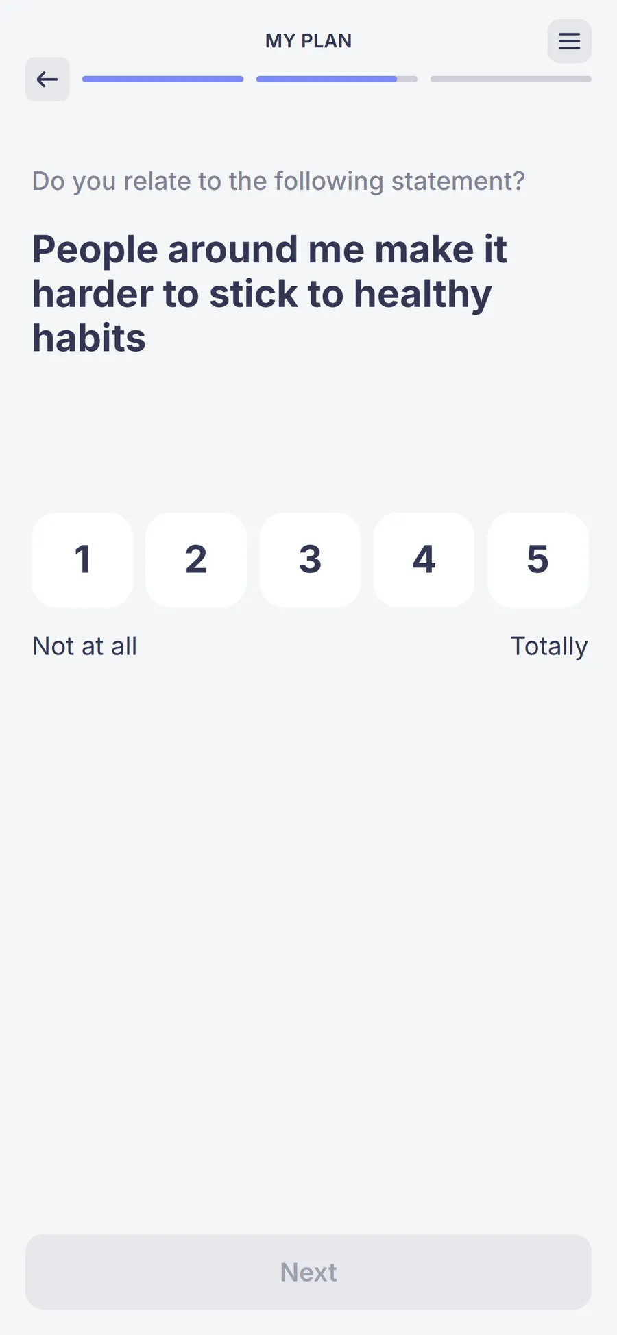 Simple — 73-screen survey before the email (screen 37)