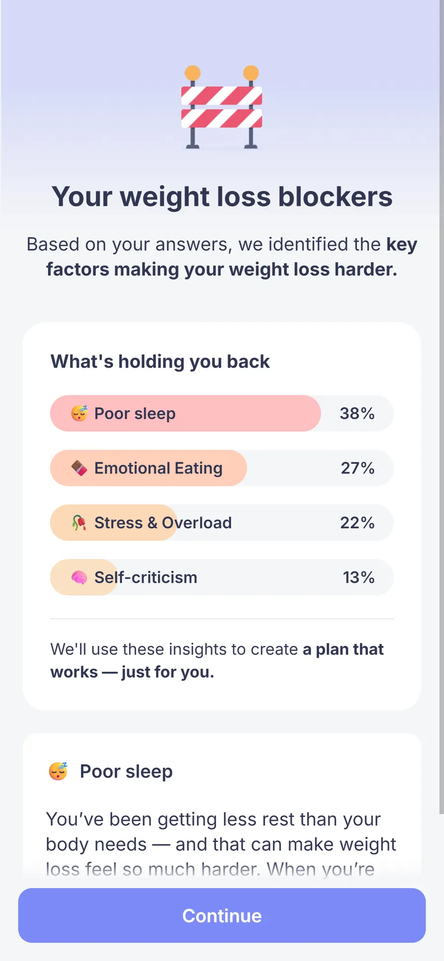 Simple — 73-screen survey before the email (screen 41)