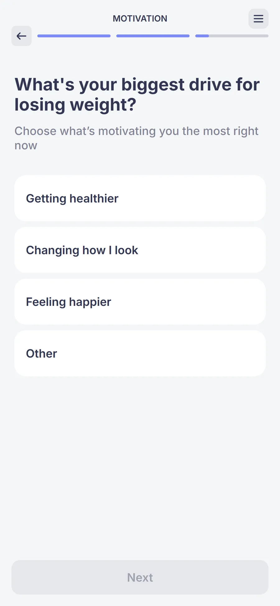 Simple — 73-screen survey before the email (screen 46)