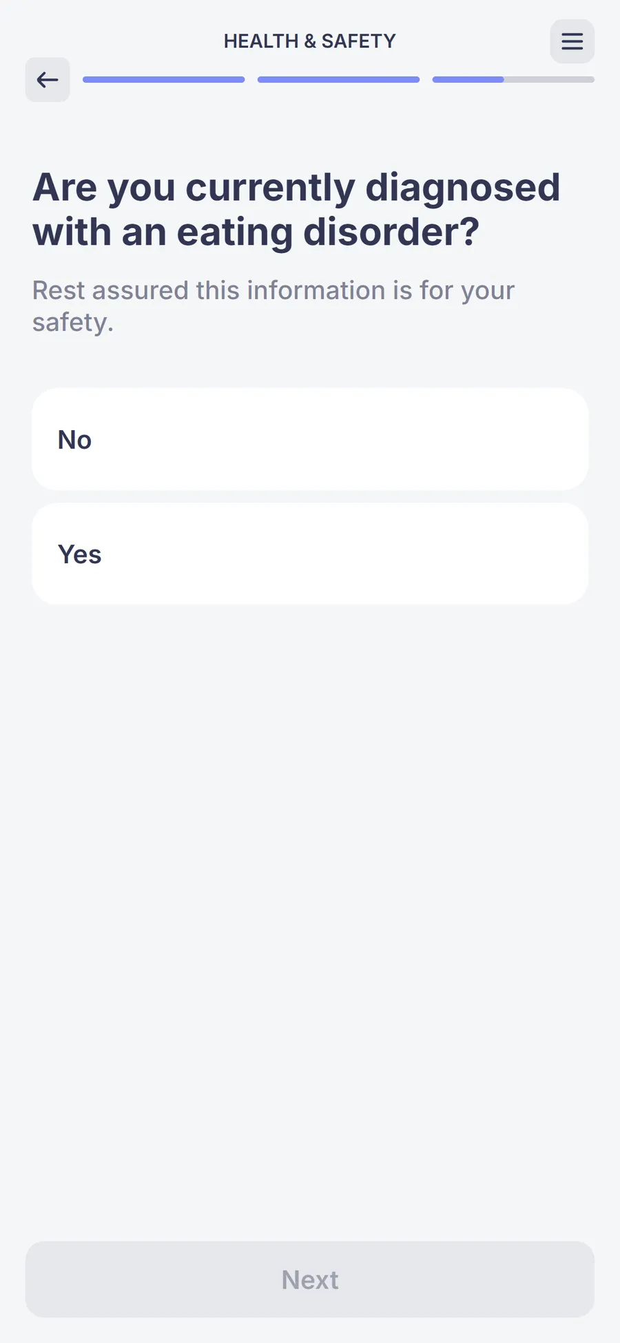 Simple — 73-screen survey before the email (screen 55)
