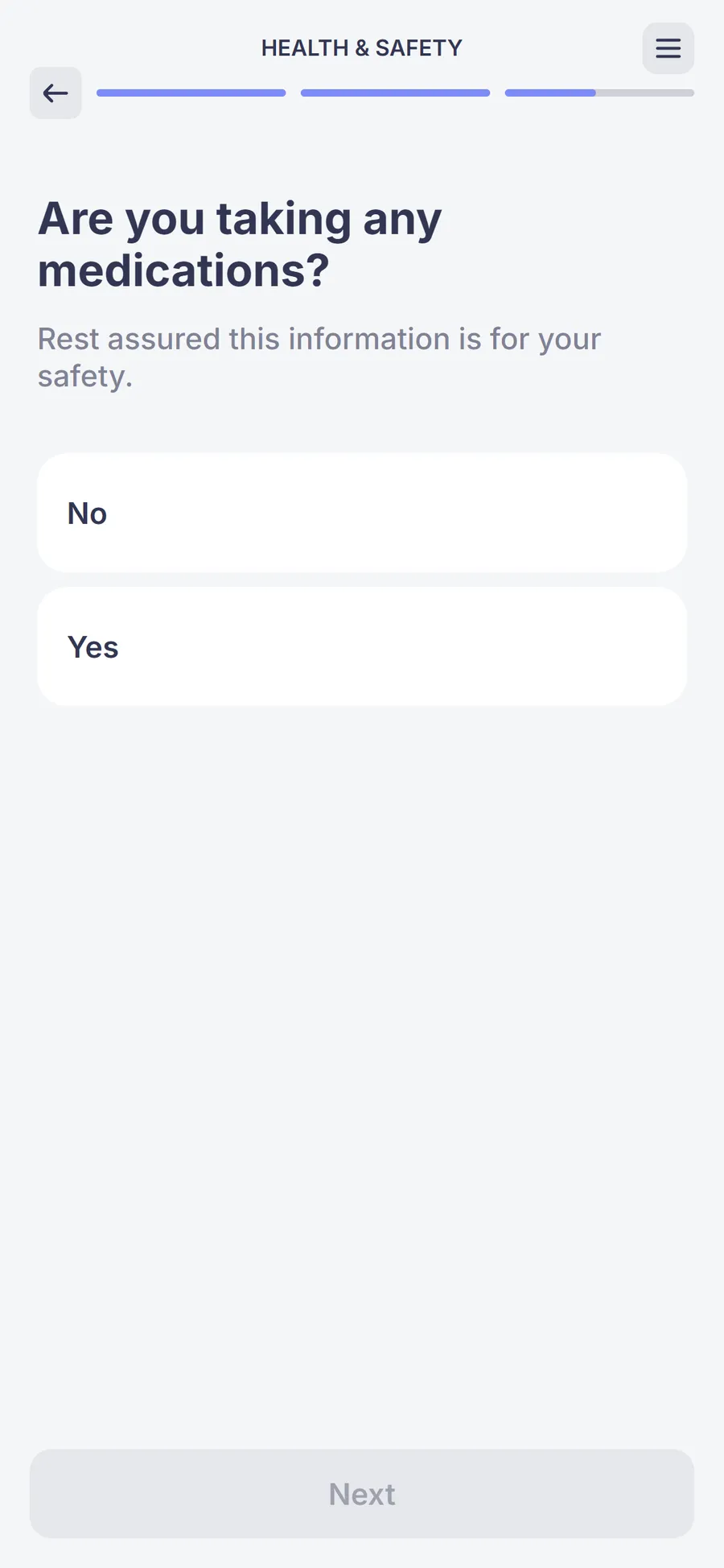 Simple — 73-screen survey before the email (screen 56)