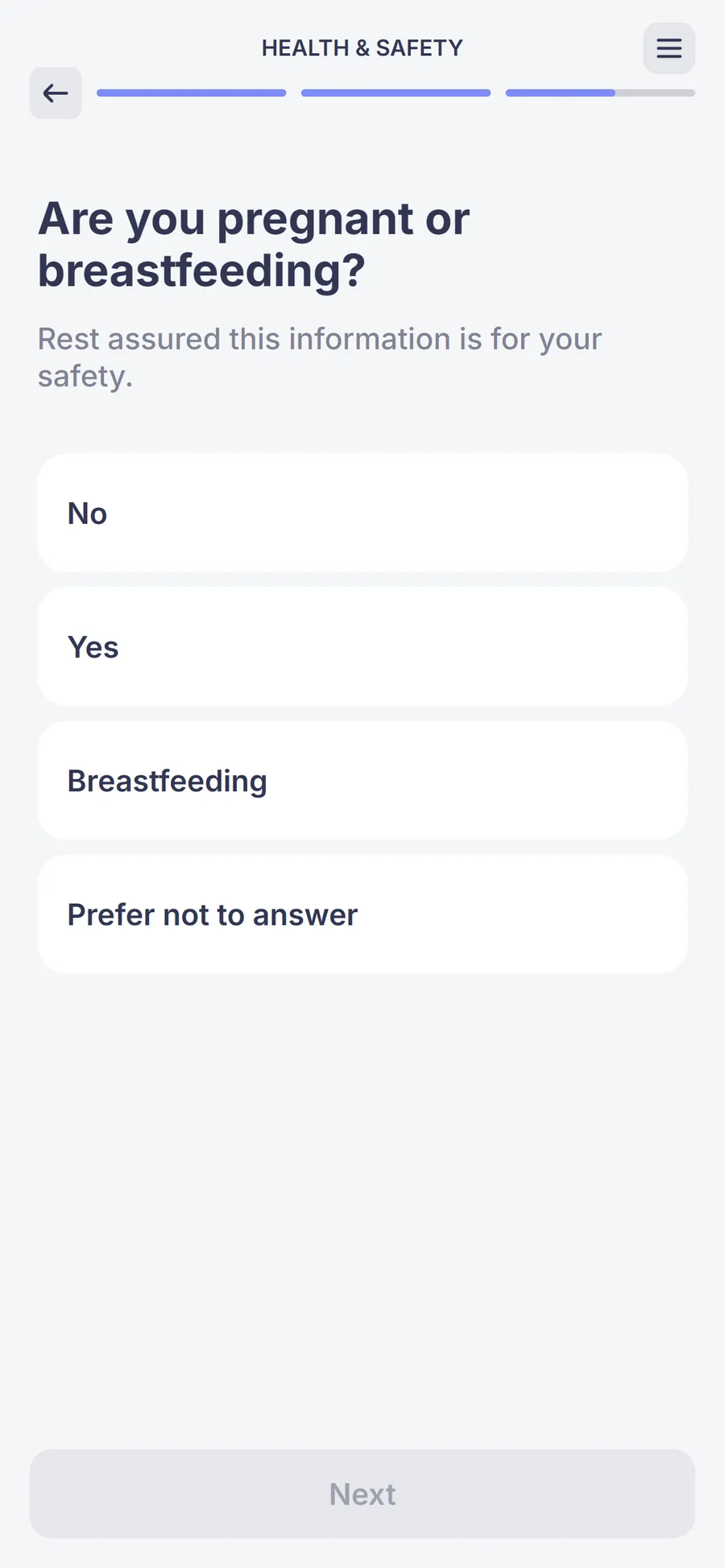 Simple — 73-screen survey before the email (screen 57)
