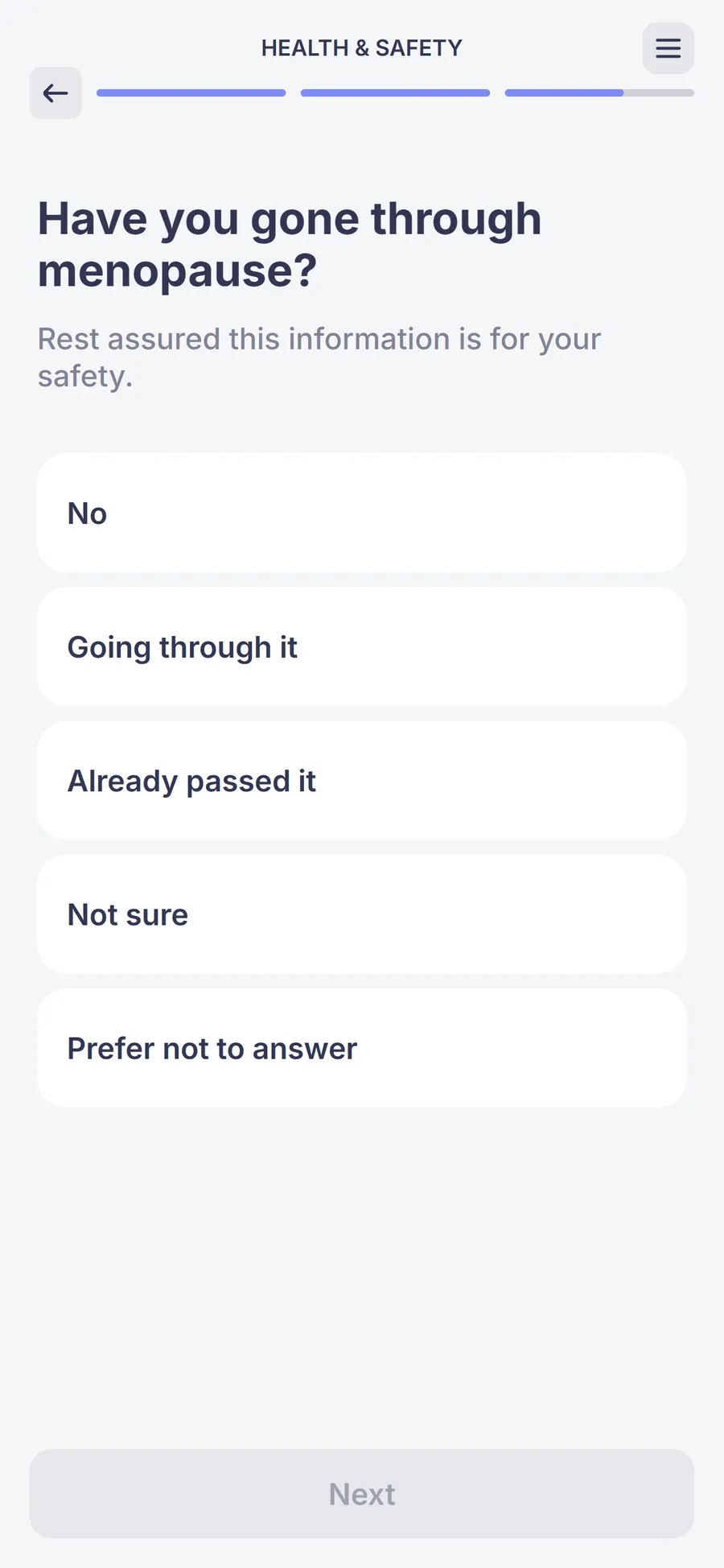 Simple — 73-screen survey before the email (screen 58)
