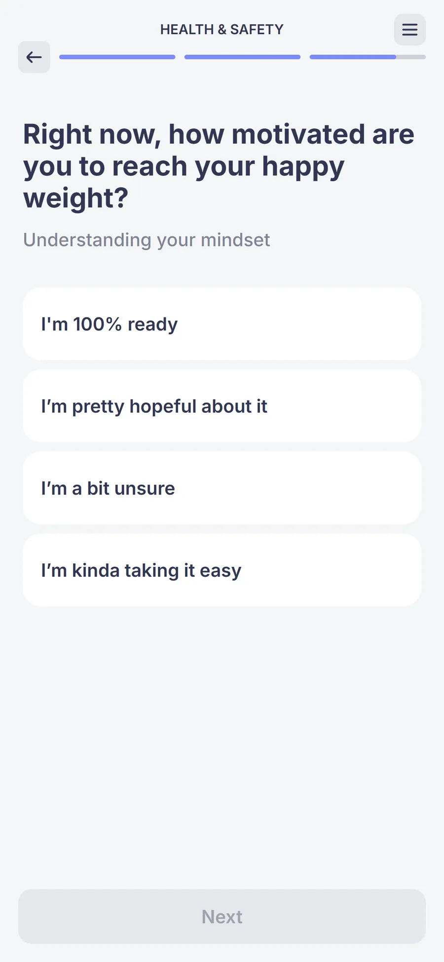 Simple — 73-screen survey before the email (screen 62)