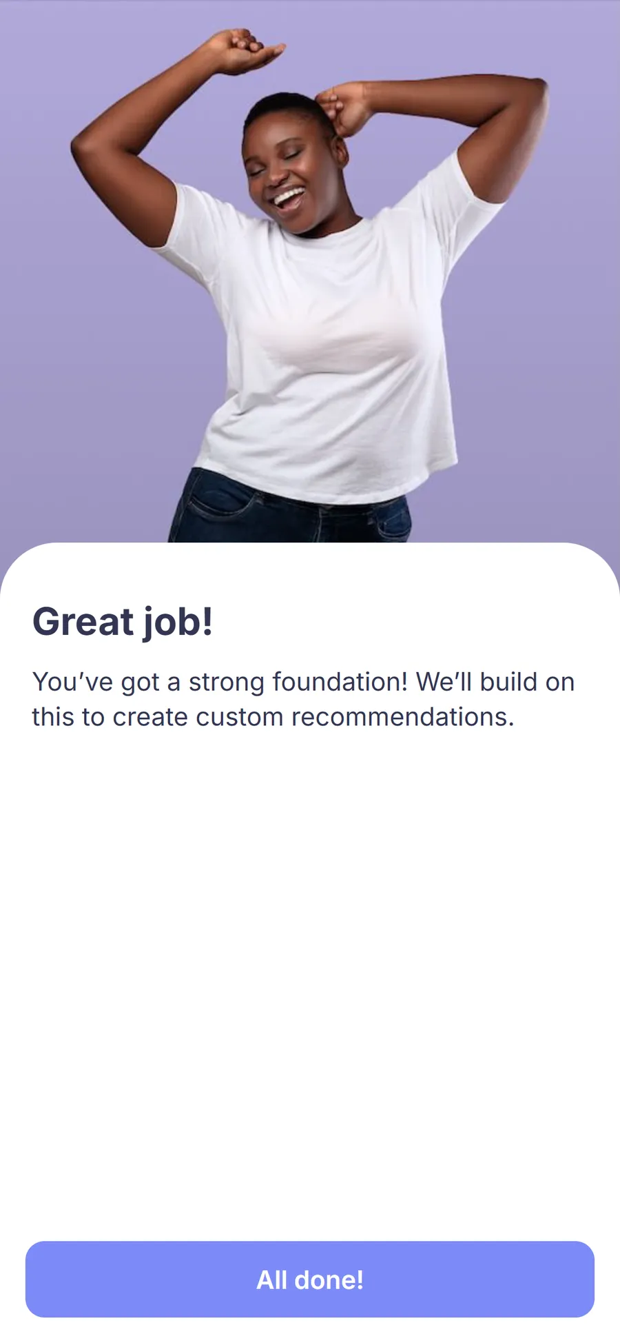 Simple — 73-screen survey before the email (screen 72)