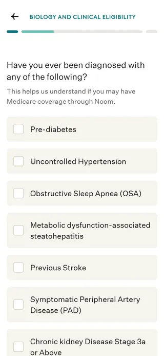 Noom — "This helps us understand if you may have Medicare coverage"