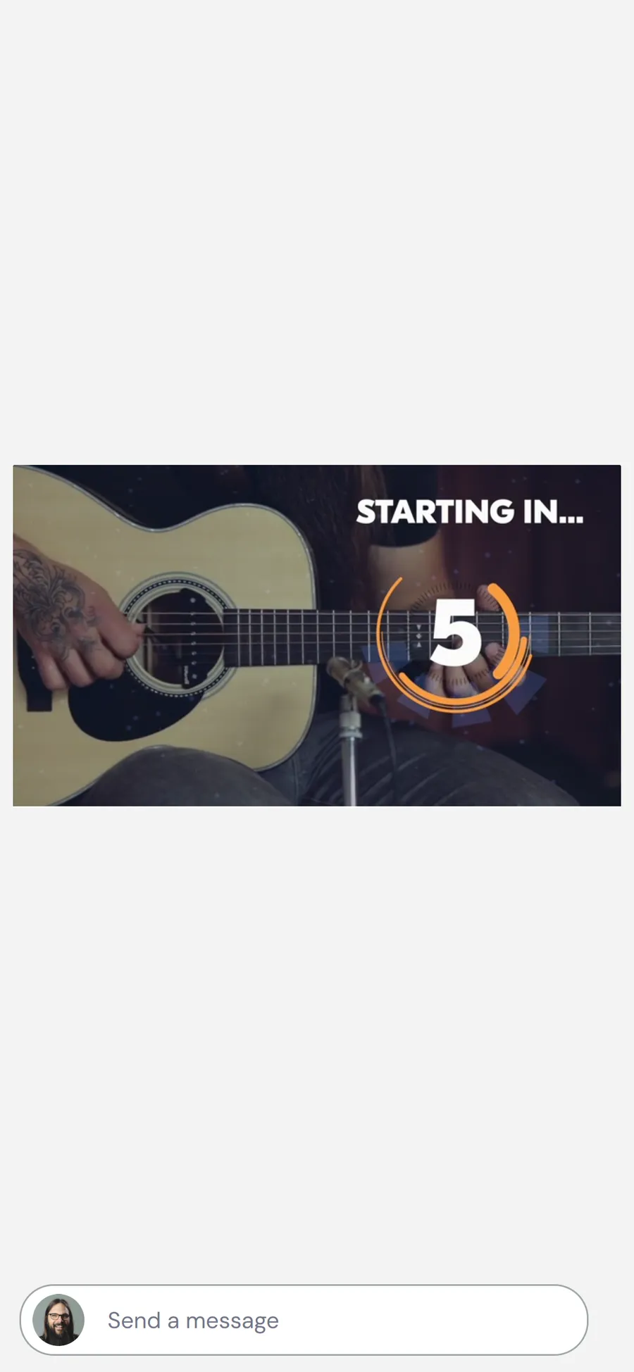 Tony's Acoustic Challenge — The room: quizzes, a handout, and an offer at 43:43 (mobile)