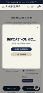 Blueprint — "BEFORE YOU GO…" exit-intent