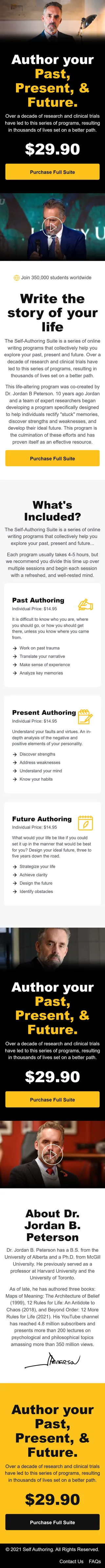 Self Authoring — “Author your Past, Present, & Future.” – $29.90