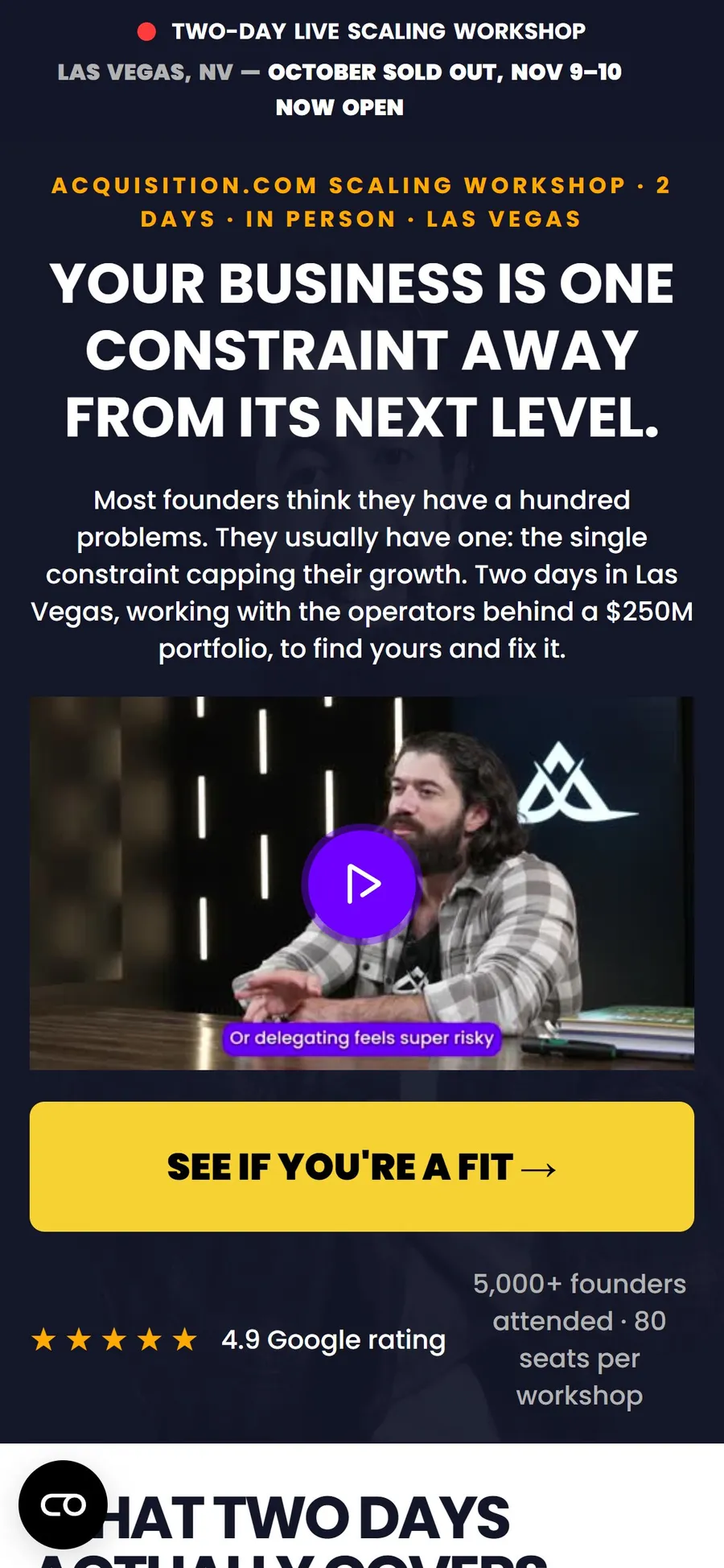 Acquisition.com — Scaling Workshop page (/workshop-4b) (mobile)