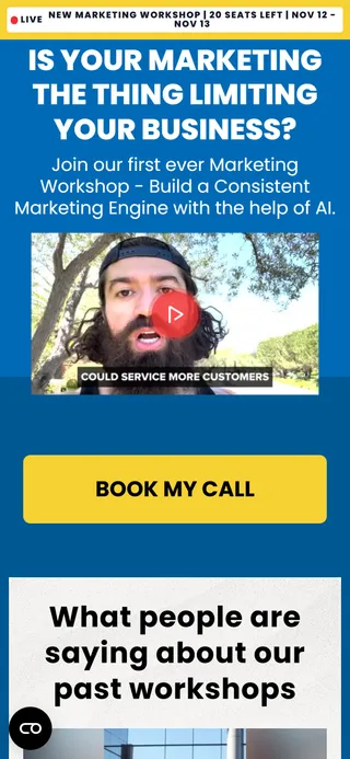 Acquisition.com — Marketing Workshop page