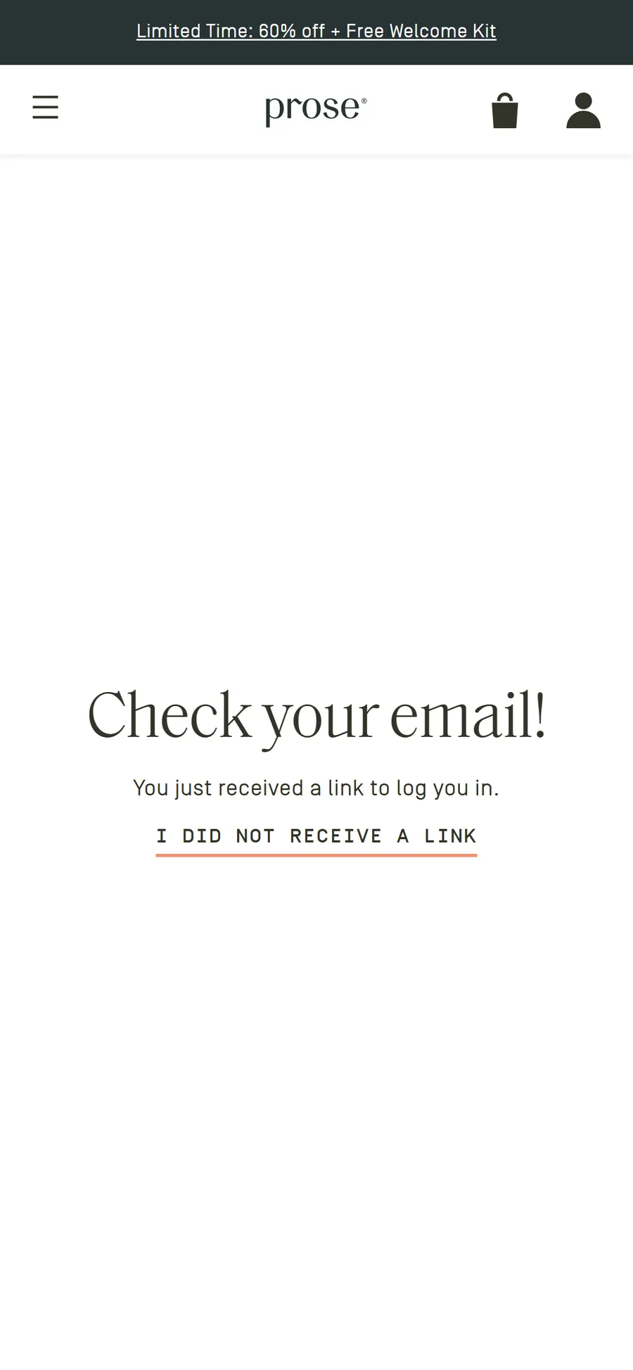 Prose — "Already gave us your email? Resume here." (mobile)